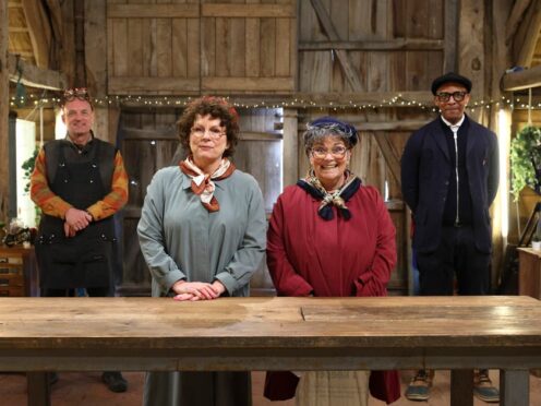 Jennifer Saunders and Dawn French in character as The Extras in a spoof of The Repair Shop for Comic Relief (BBC/PA)