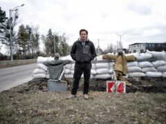 Conservative MP Johnny Mercer in Ukraine (Channel 4/PA)