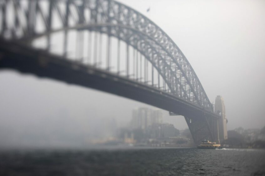 Sydney Harbour Bridge was shrouded in smoke from Australian bushfires recently.