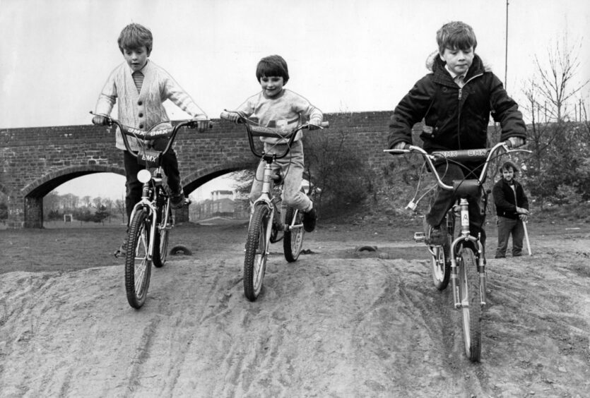 Dundee's first BMX cycle track was built in Finlathen Park