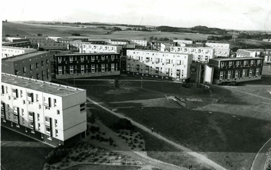 The Skarne housing scheme in Whitfield in 1980.