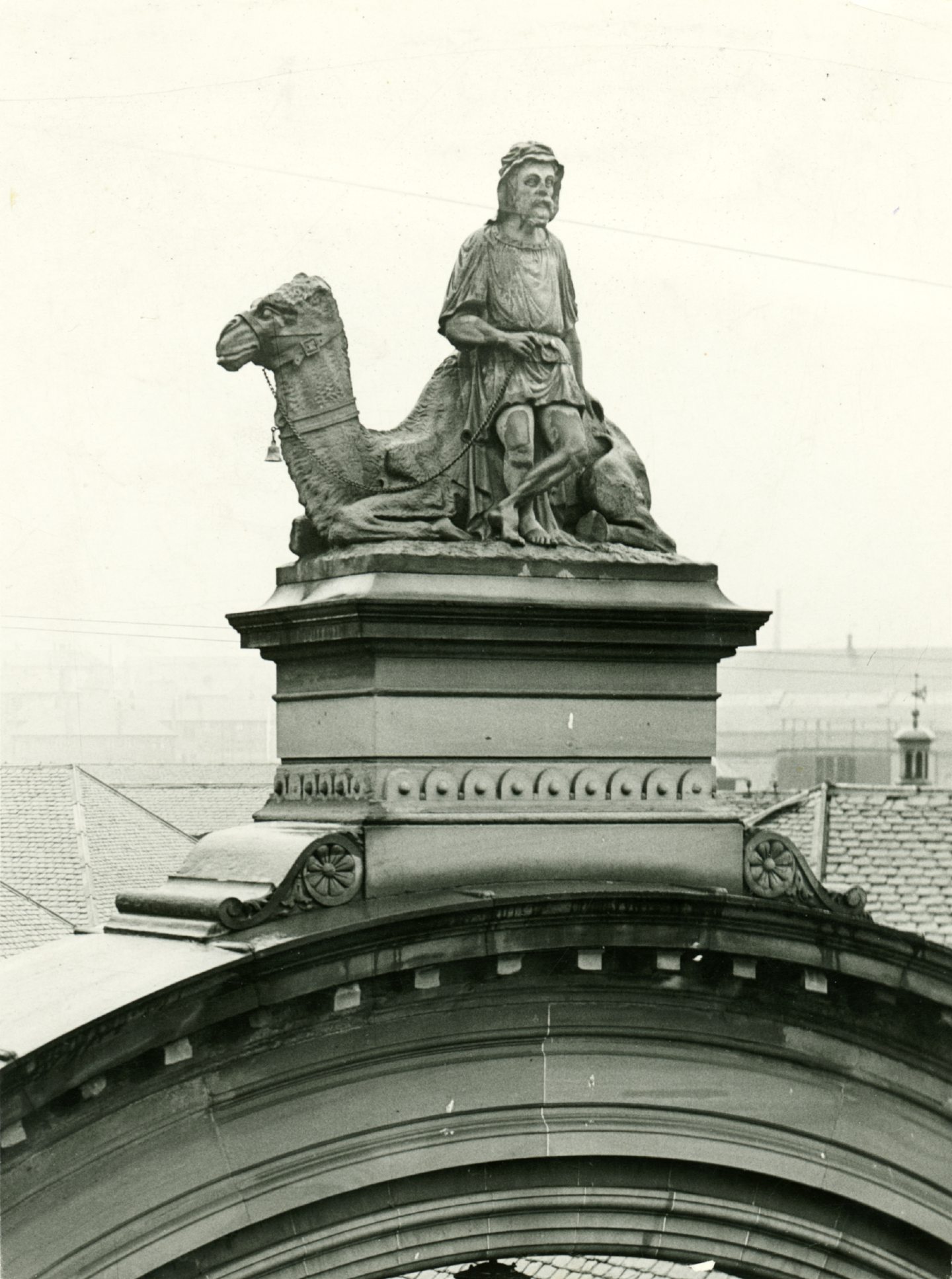 The camel above the old gateway of Bowbridge Works was buried after being dismantled during improvement work.