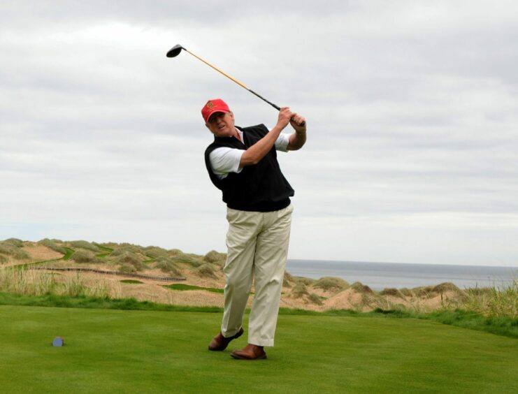 Donald Trump claimed he was building the 'greatest golf course in the world' in Aberdeenshire.