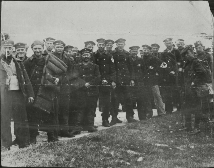 German sailors surrender at Scapa Flow in 1919.