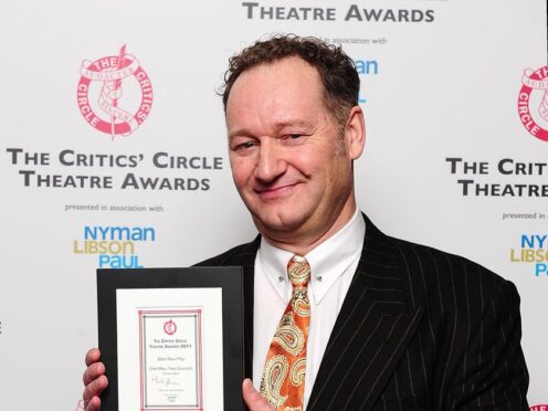 Richard Bean with the Best New Play award for One Man, Two Guvnors, at the 2011 Critics Circle Theatre Awards, at the Prince of Wales Theatre, Coventry Street, London.