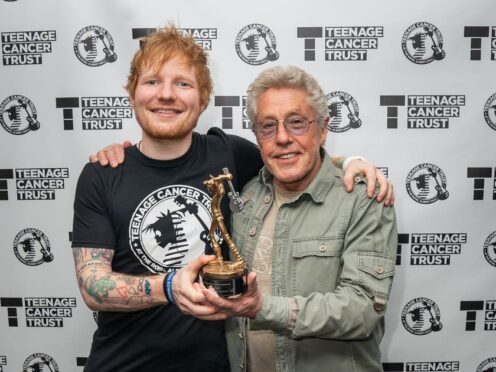 Ed Sheeran’s guitar plectrums are among items going up for auction in aid of Teenage Cancer Trust (Aaron Chown/PA)