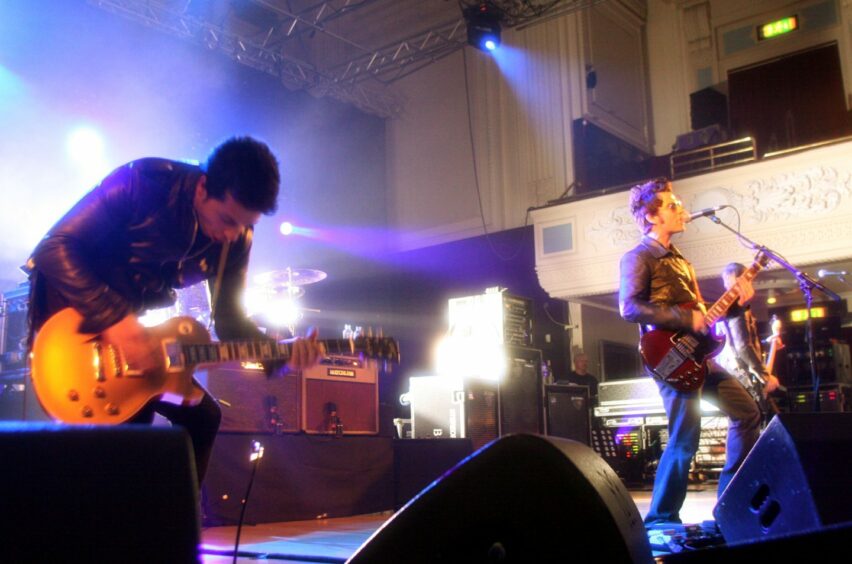 Performing at the Caird Hall in 2007.