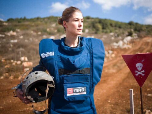 Actress Rosamund Pike is backing the Mines Advisory Group’s Unlock the Land fundraising appeal (Mines Advisory Group/PA)