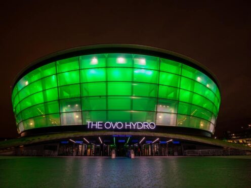 The OVO Hyrdo in Glasgow is the first arena in the world to be recognised for its commitment to sustainability (Scottish Events Campus/PA)