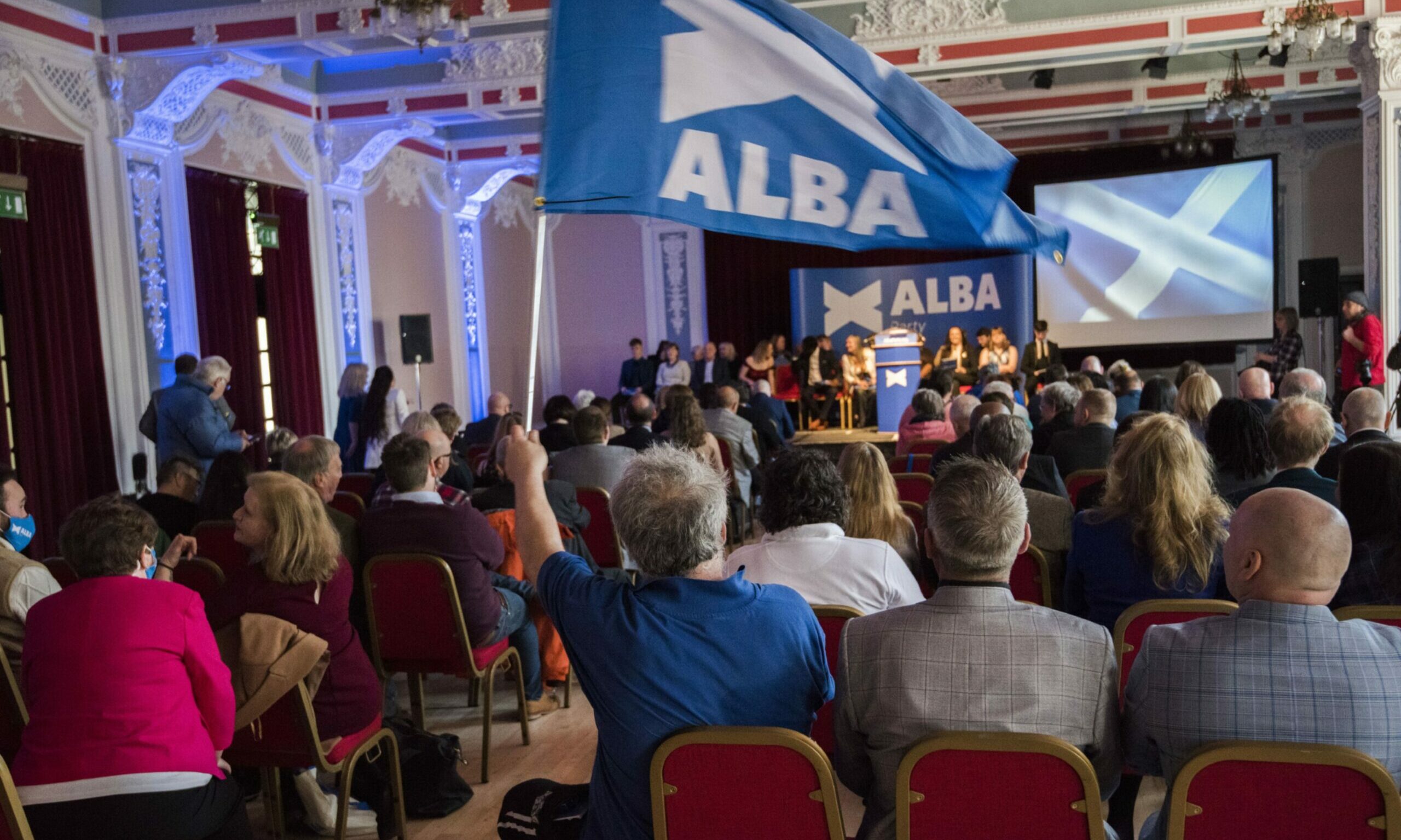 Inside the Alba Party manifesto launch.