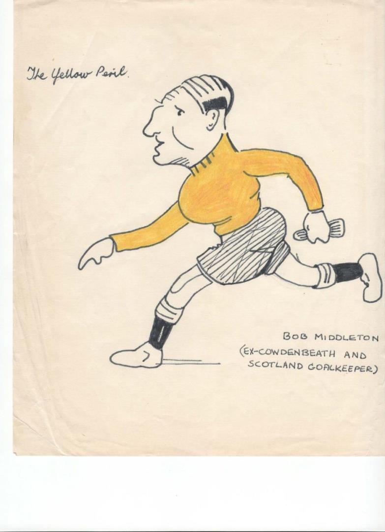 Middleton was immortalised in cartoon form during his stellar career.