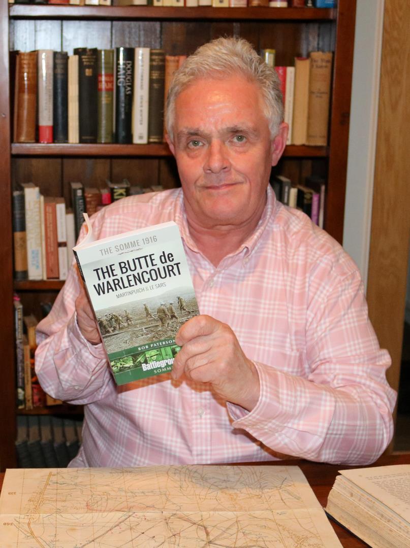 Bob Paterson with his new book.
