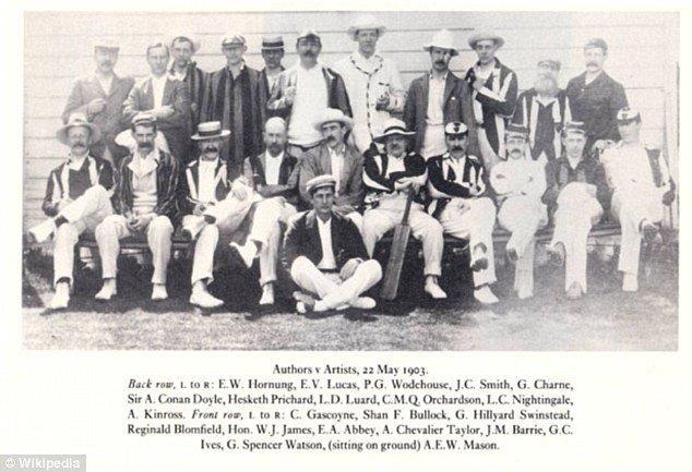 A picture of Barrie's cricket team, which featured many famous faces.