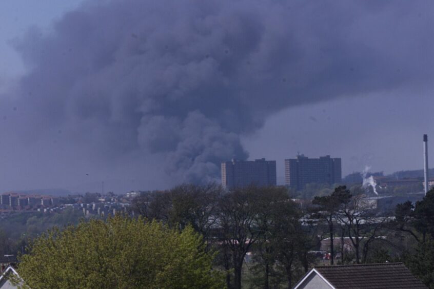 Smoke from the TDI Batteries fire could be seen from across the city in 2001.
