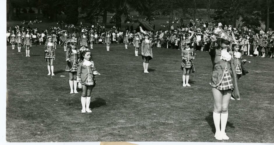 a performance by the Majorettes in 1979.
