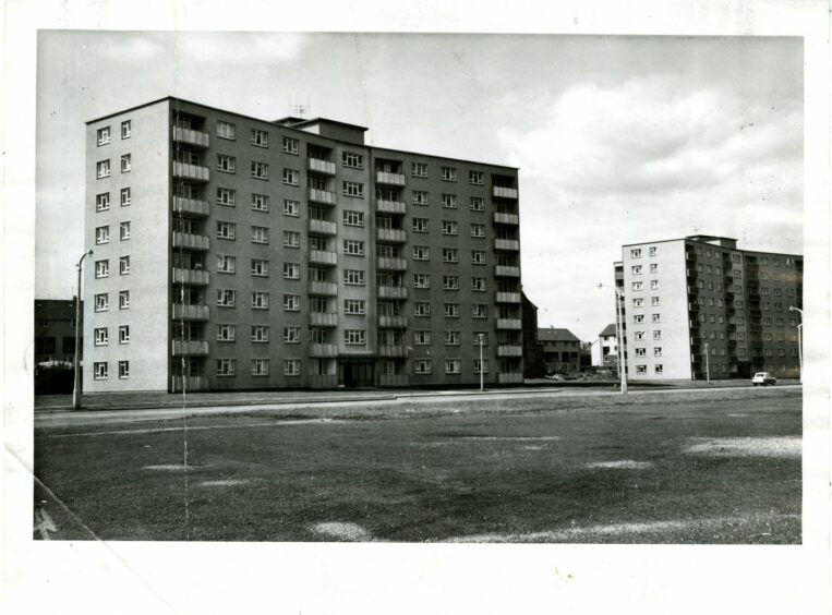Multi-story flats in Kirkcaldy in July 1959.