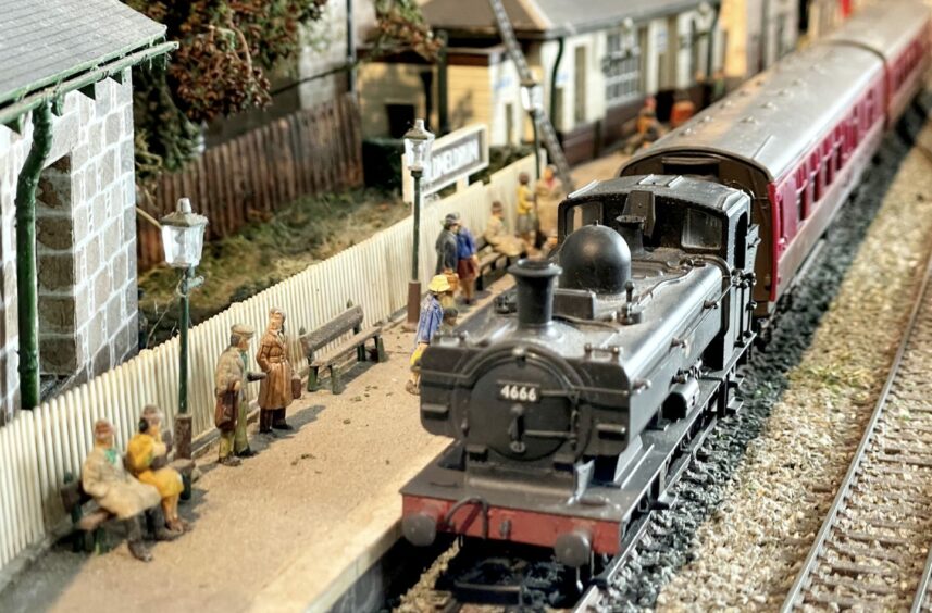 Memories of Old Meldrum  station captured in Ian Moncur's model railway. Picture by Kami Thomson.