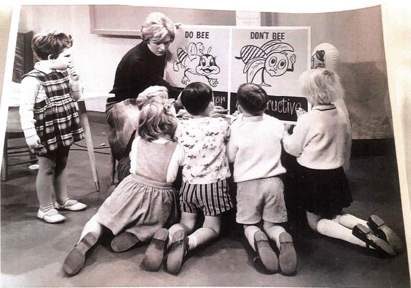 The young children were captivated by the "bees" on TV programme Romper Room.