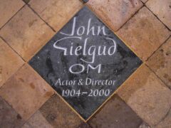 Sir John Gielgud has been honoured with a memorial stone at Westminster Abbey (Jonathan Brady/PA)