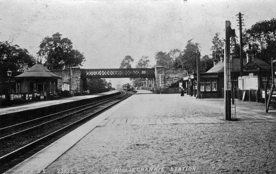 The view when trains used Killiecrankie station.