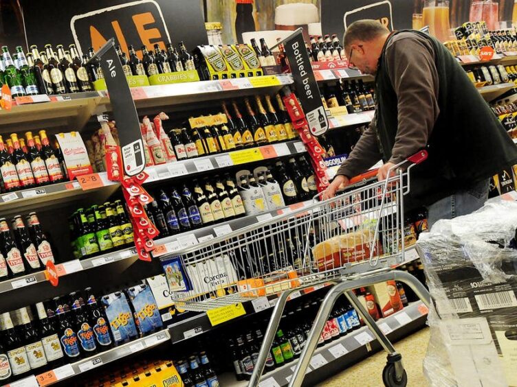 Sales of alcohol in supermarkets were strong in April (PA)