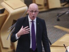 John Swinney said the deal was signed to ensure ferries were built and secure employment at the Ferguson Marine shipyard (Fraser Bremner/Daily Mail/PA)