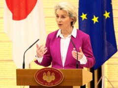 European Commission president Ursula von der Leyen said the bloc wanted become independent from Russian fossil fuels ‘as quickly as possible’ (Yoshikazu Tsuno/Pool Photo via AP)
