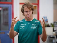 Sebastian Vettel at HMP Feltham on Thursday (Yui Mok/PA)