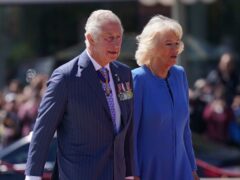 The Prince of Wales and Duchess of Cornwall attend a Wreath Laying Ceremony at the National War Memorial in Ottawa (Jacob King/PA)