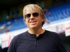 Todd Boehly, pictured, on the Stamford Bridge pitch after Chelsea completed their Premier League campaign (Adam Davy/PA)