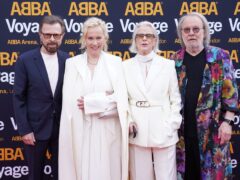 Bjorn Ulvaeus, Agnetha Faltskog, Anni-Frid Lyngstad and Benny Andersson attending the Abba Voyage digital concert launch at the Abba Arena, Queen Elizabeth Olympic Park, east London (Ian West/PA)