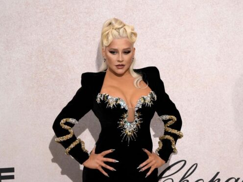 Christina Aguilera among A-list stars attending Aids fundraiser in Cannes (Joel C Ryan/AP)