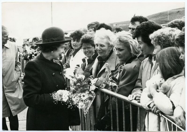 The Queen and Duke of Edinburgh at Mossmorran, Fife. 