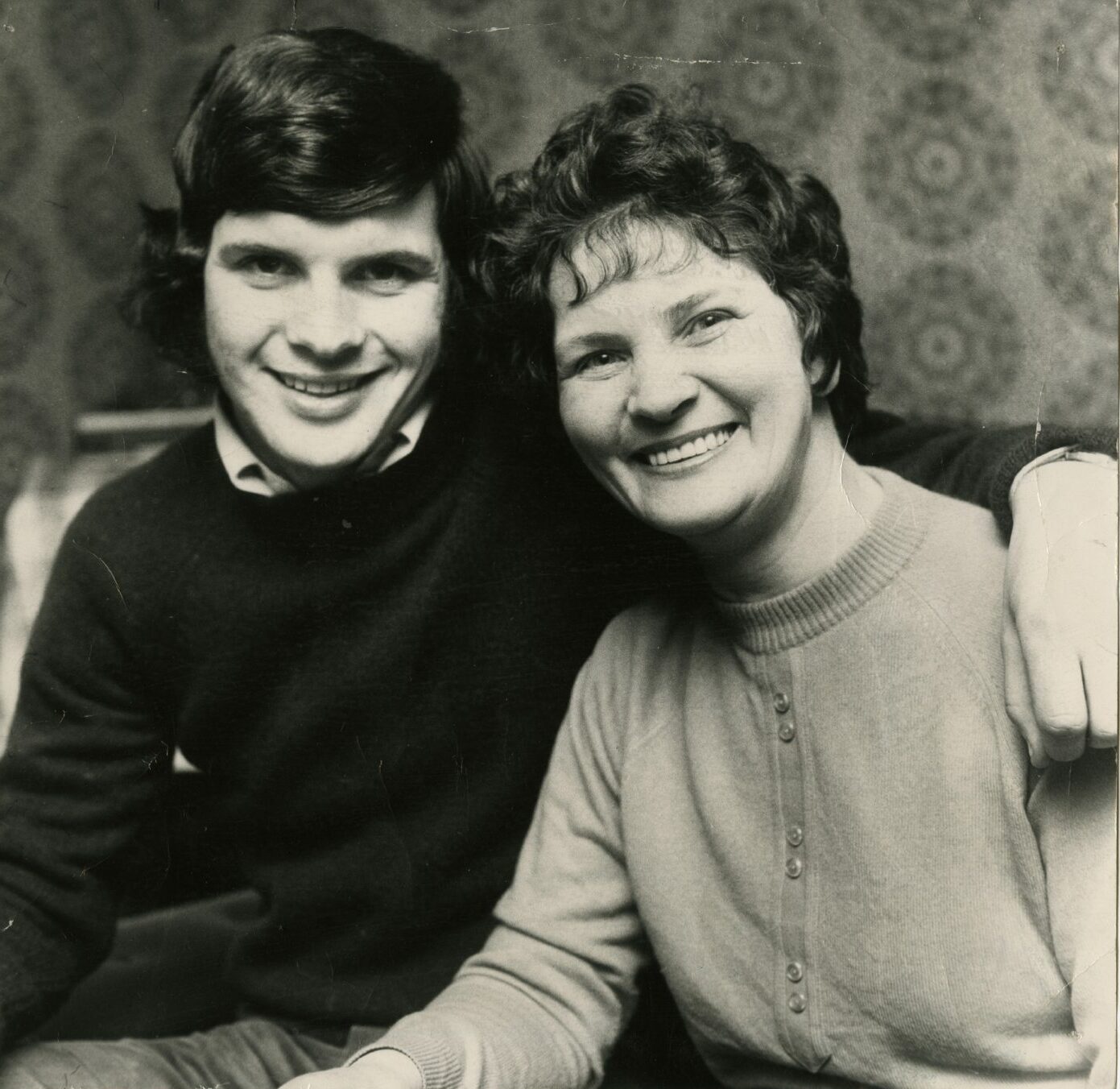 Derek Johnstone and his beloved mum Emily.