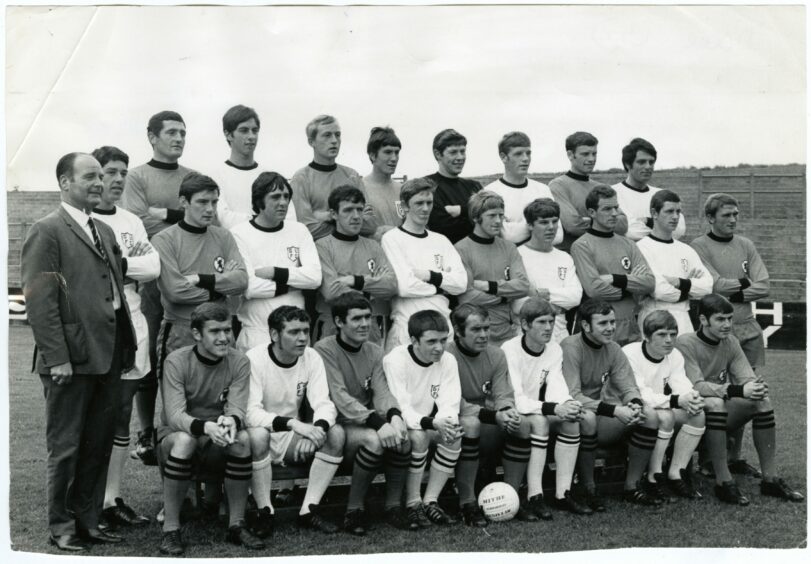The Dundee United squad which travelled to Mexico in 1970.