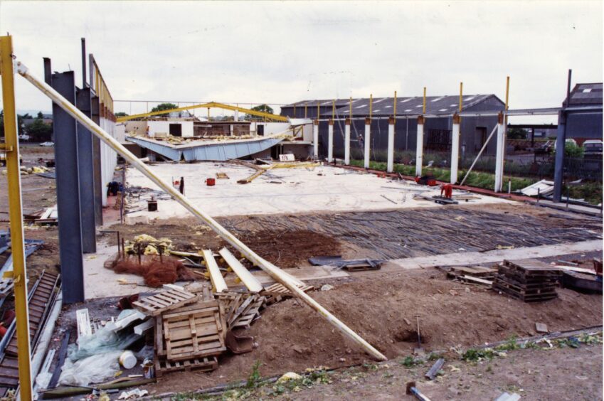 The Kingsway rink being demolished in June 1992.
