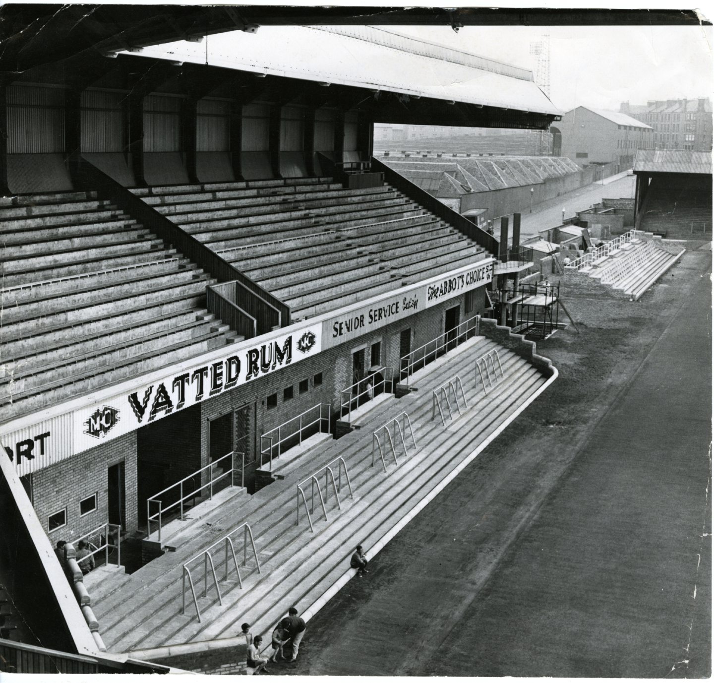 A view from Dundee United's main stand in 1965 following its construction back in 1962.