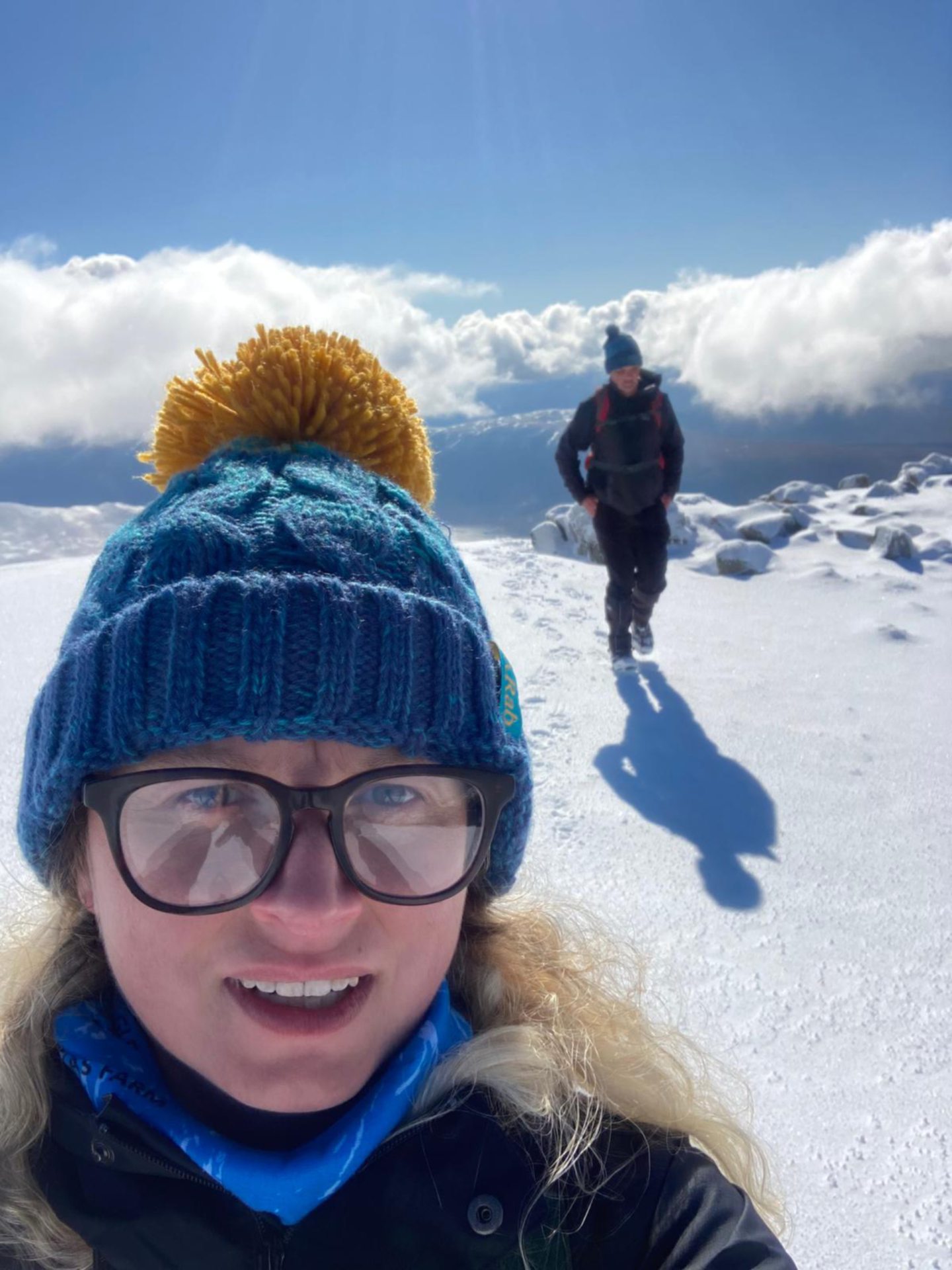 Chris and his partner Jagoda before he fell.