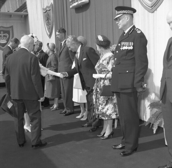 Queen Elizabeth and Prince Philip during a visit to Fife in 1961.