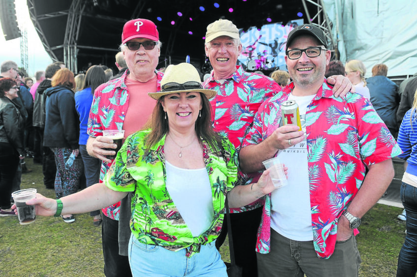 Hawaiian shirts everywhere you looked when the Beach Boys came to Montrose in 2017. Image: DC Thomson.