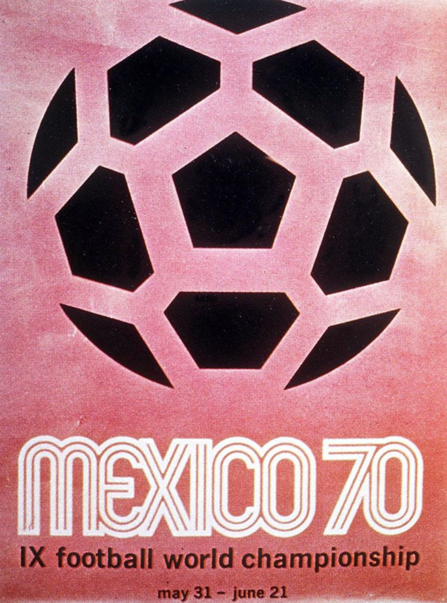 The offical poster for the 1970 World Cup.