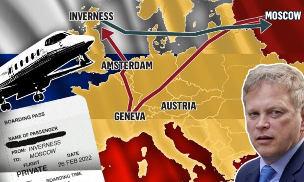 Russia flight row: Private jet’s Inverness Airport route around Europe revealed