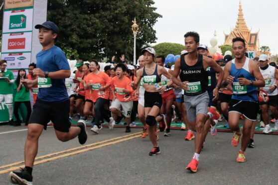 People participate in the 10th Phnom Penh International Half Marathon in Phnom Penh, Cambodia. Xinhua/Shutterstock.
