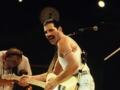 Lead singer of Queen, Freddie Mercury on stage (PA)