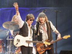 Johnny Depp with Jeff Beck (Raph Pour-Hashemi/PA)