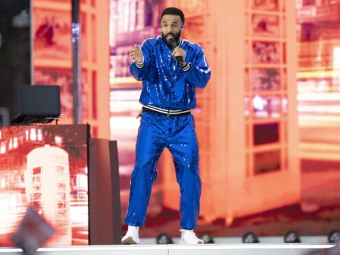 Craig David performs during the BBC’s Platinum Party at the Palace staged in front of Buckingham Palace (PA)