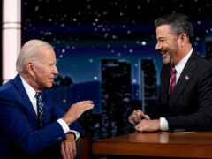 President Joe Biden discusses gun violence on Jimmy Kimmel Live! (Evan Vucci/AP)