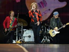 The Rolling Stones performing on stage during the first UK date of their SIXTY tour at Anfield Stadium in Liverpool. (Peter Byrne/PA)