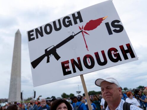 Congress is on the verge of approving a 13-billion-dollar (£10,588) bipartisan gun violence bill that seemed unimaginable a month ago (Jose Luis Magana/AP)