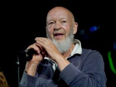 Glastonbury founder Michael Eavis performing with his band in the William’s Green tent during Glastonbury Festival at Worthy Farm in Somerset (Yui Mok/PA)